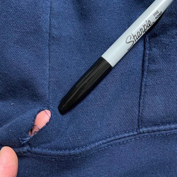 Majestic 2014 Seattle Seahawks Blue Hoodie Mens Size M GUC - Picture 6 of 11